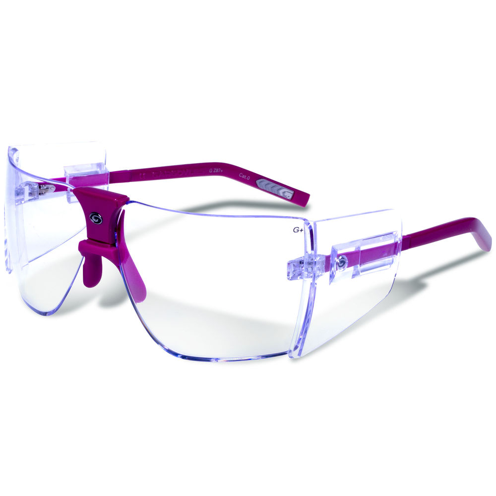 Gar10700073qtm Classic Sunglasses, Clear Lens & Fuchsia Frame