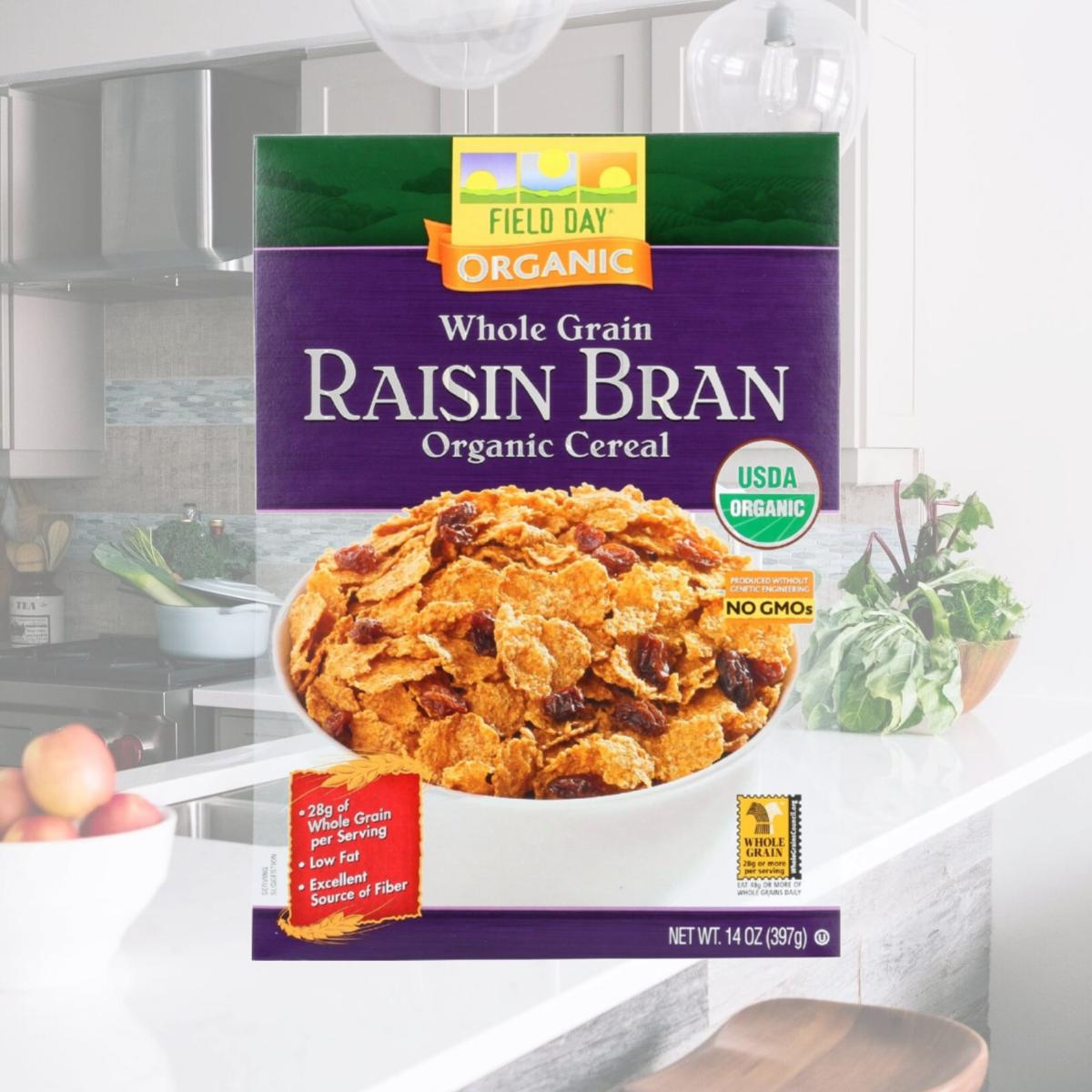 Picture of Field Day 1630151 14 oz Cereal Organic Whole Grain - Raisin Bran