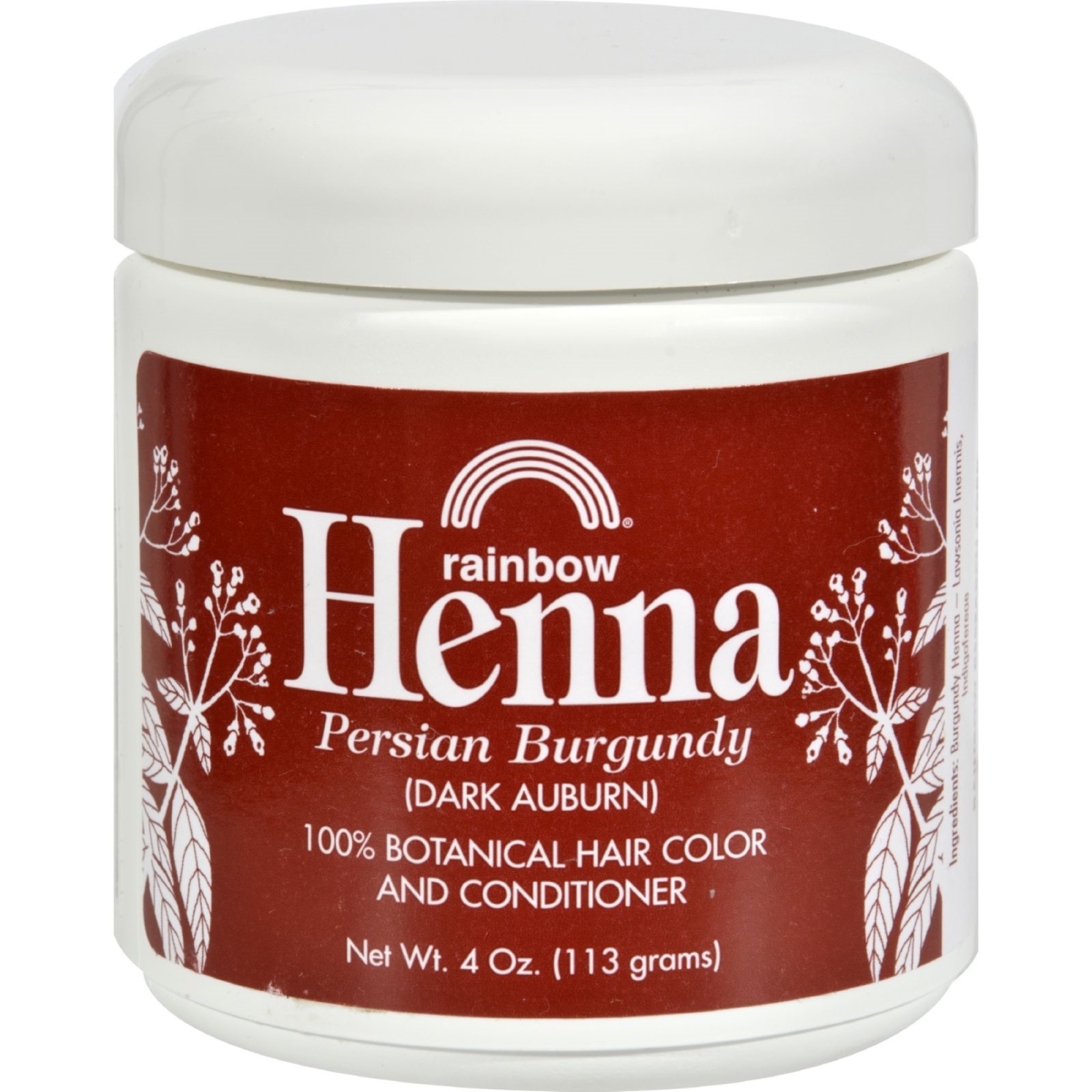 683029 4 Oz Henna Hair Color & Conditioner, Persian Burgundy Dark Auburn