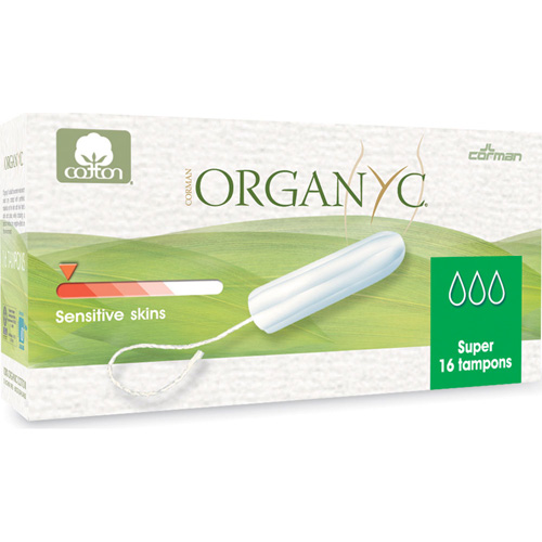 1600386 Organic Cotton Tampon Without Applicator For Sensitive Skin, 16 Count