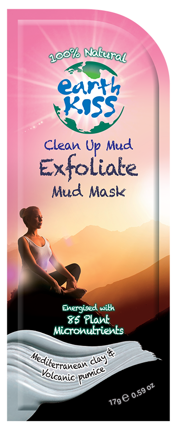 Earth Kiss 1814235 Clean Up Mud Exfoliate Mud Mask, 0.59 Oz - Case Of 12