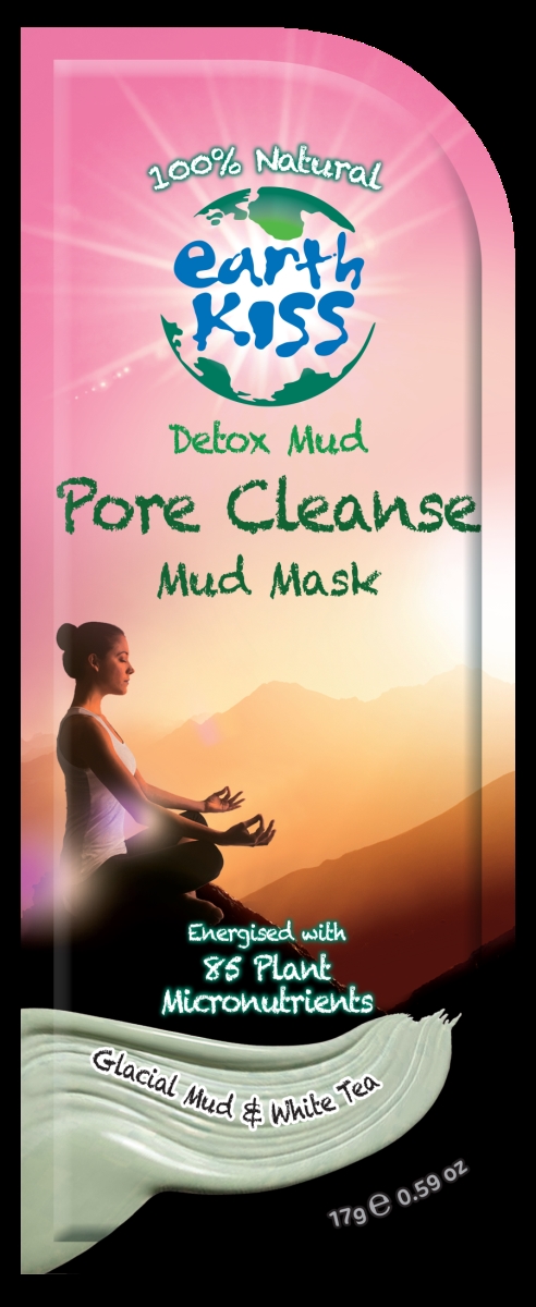 Earth Kiss 1814243 Detox Mud Pore Cleanse Mud Mask, 0.59 Oz - Case Of 12