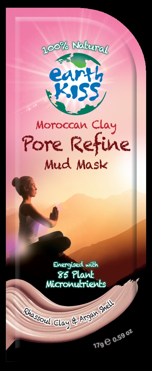 Earth Kiss 1814268 Moroccan Clay Pore Refine Mud Mask, 0.59 Oz - Case Of 12