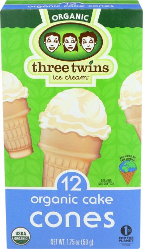 Three Twins 1907310 1.75 Oz Organic Cake Cones - Case Of 8