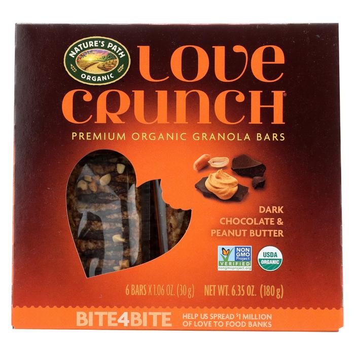 Natures Path 1994870 1.06 Oz Organic Chocolate Peanut Butter Granola Bar, 6 Count - Case Of 12