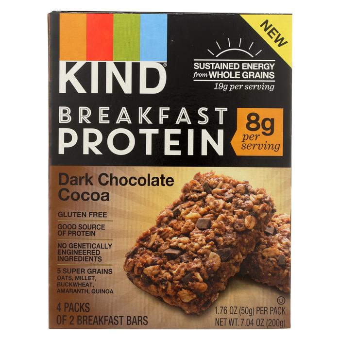 2084747 1.76 Oz Dark Chocolate Cocoa Breakfast Protein Bars, 4 Count - Case Of 8