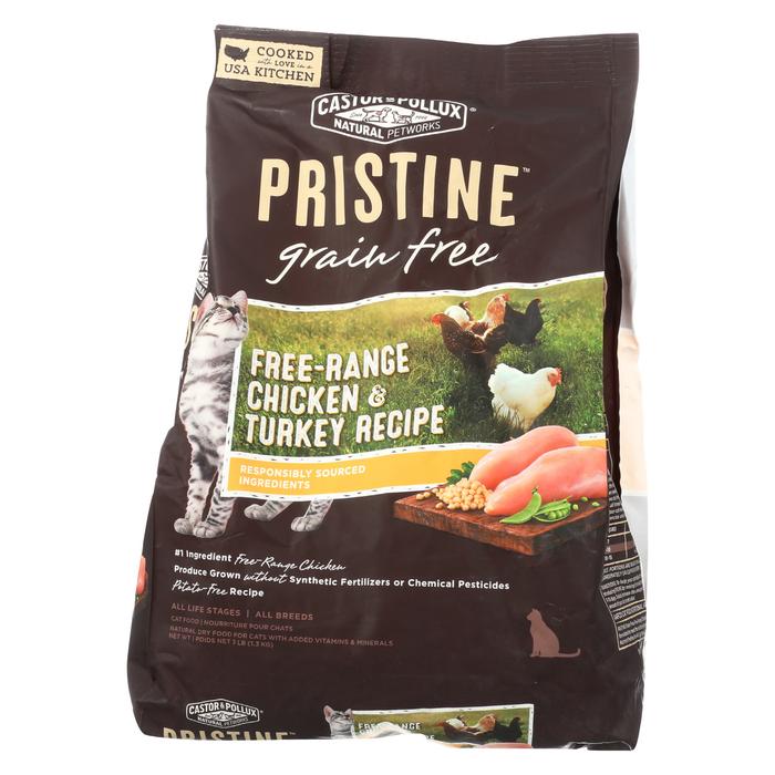 2097814 3 Lbs Chicken & Turkey Pristine Grain Free Dry Cat Food - Case Of 5