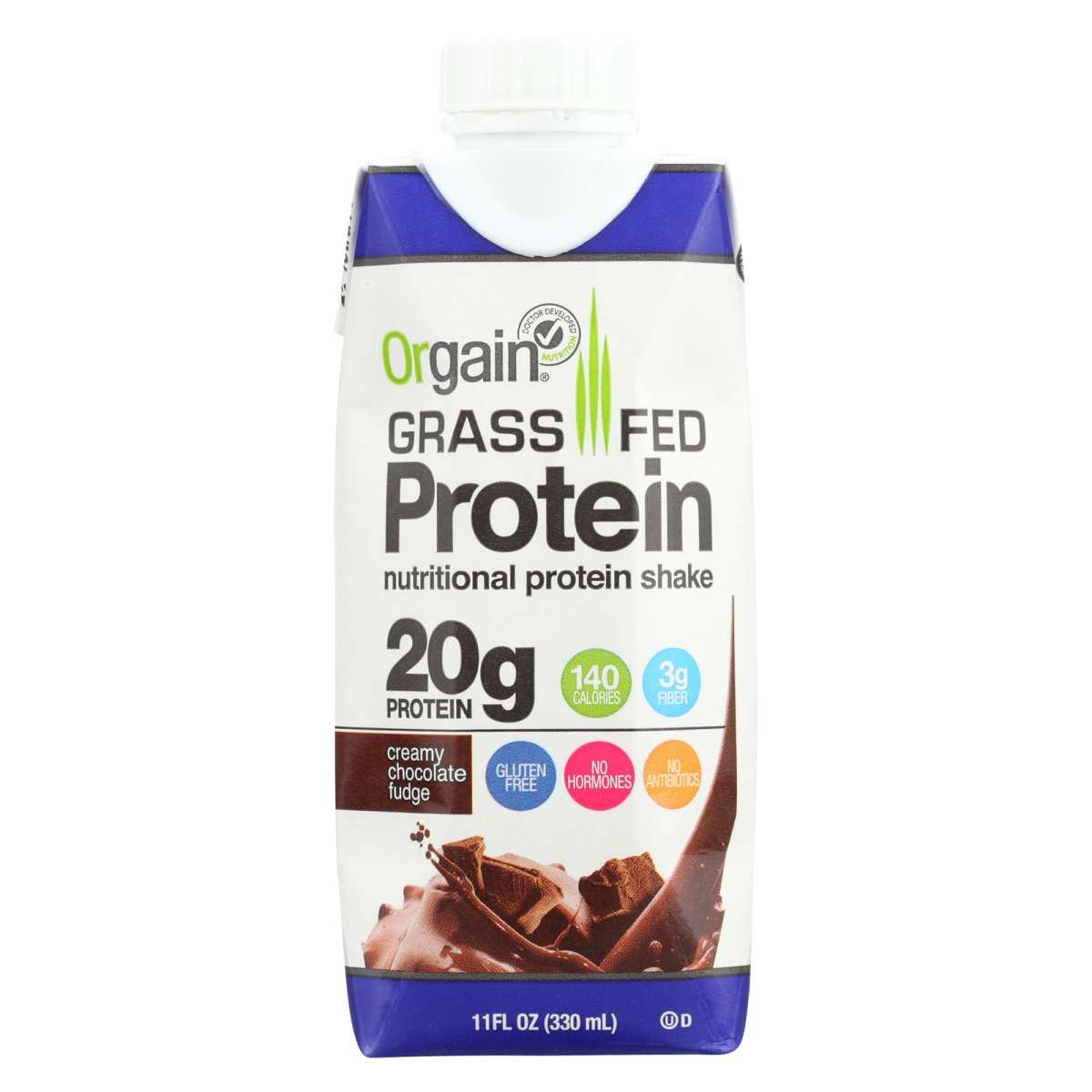 1821339 11 Fl Oz Creamy Chocolate Fudge Organic Protein Shakes - Case Of 12