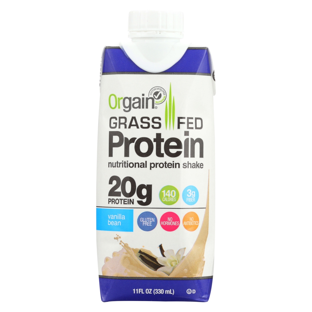 1821354 11 Fl Oz Vanilla Bean Organic Protein Shakes - Case Of 12