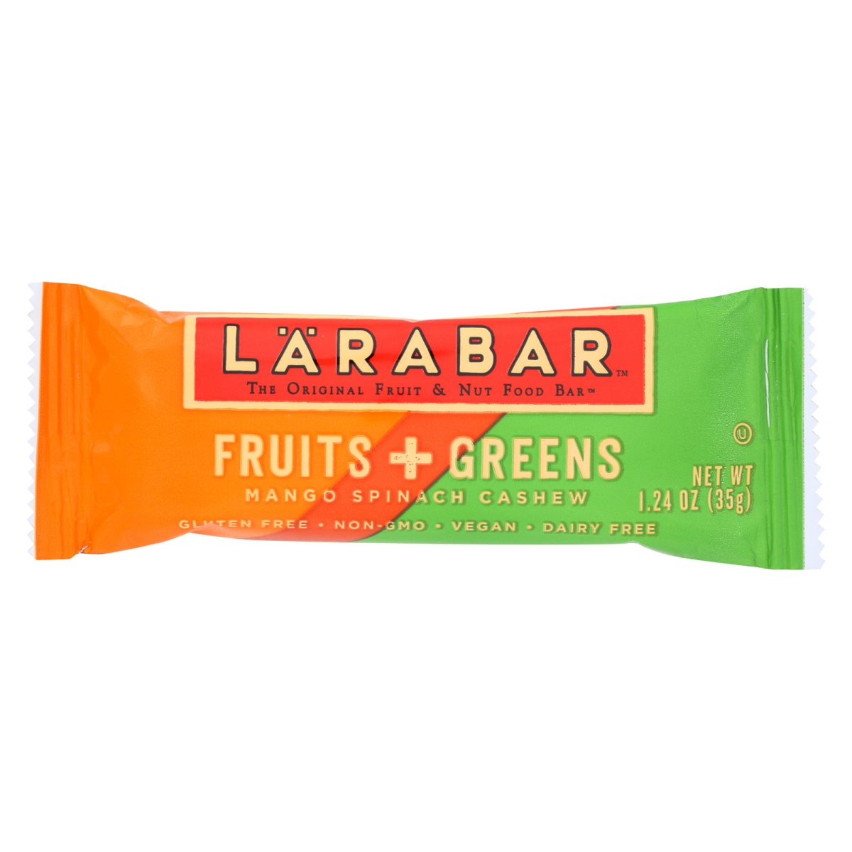 LARABAR FRT NT FD BAR FRT GRNS BAR MANGO SPINACH CASHEW