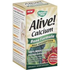 2129401 Alive Calcium Natural Food, 180 Count