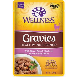 1817675 3 Oz Gravies With Bits Of Tuna & Mackerel Smothered In Gravy Cat Food - Case Of 24