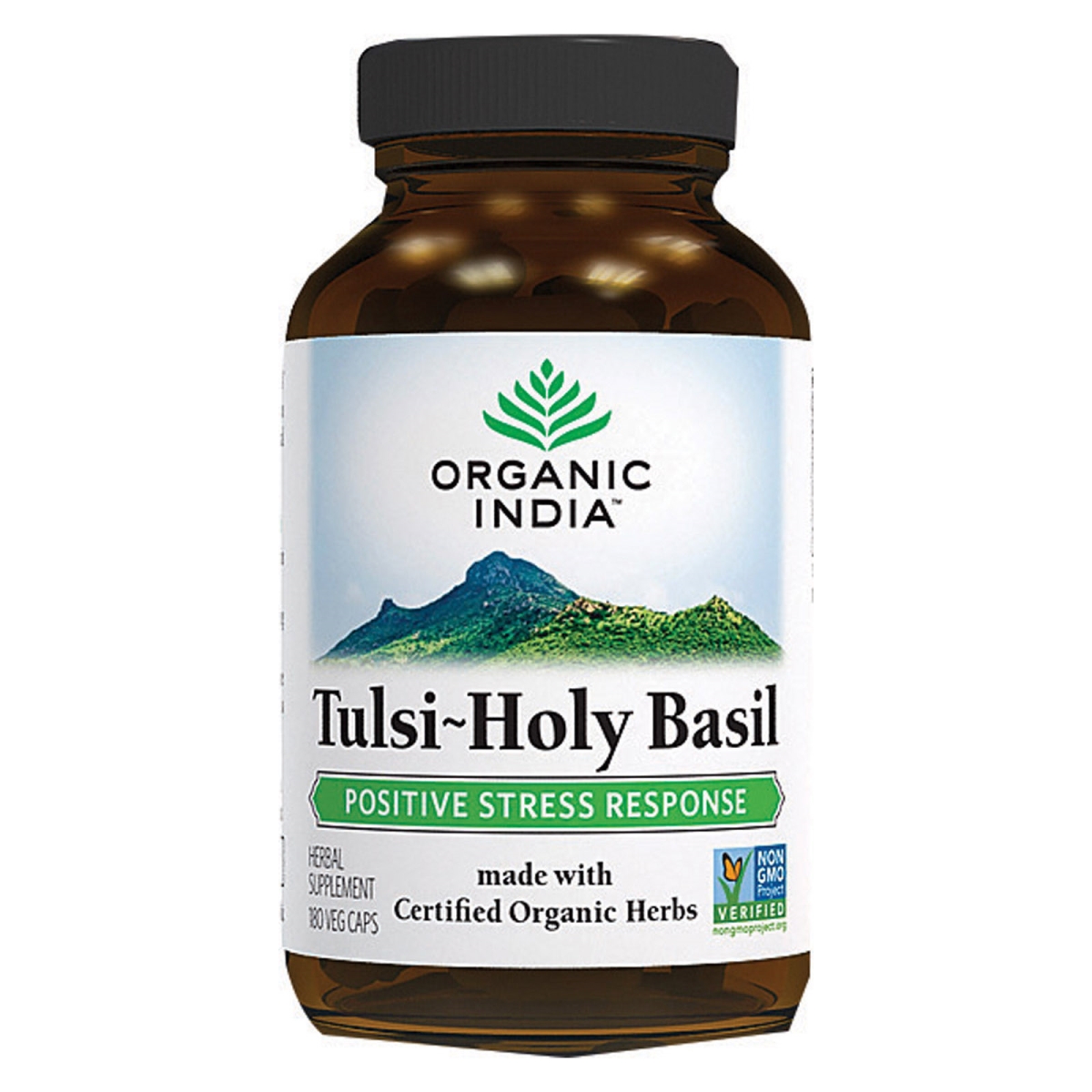 1802180 180 Veggie Capsules Tulsi Holy Basil Supplement