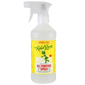 Rebel Green 16 Oz. Peppermint & Lemon Natural All-Purpose Spray 853430006261