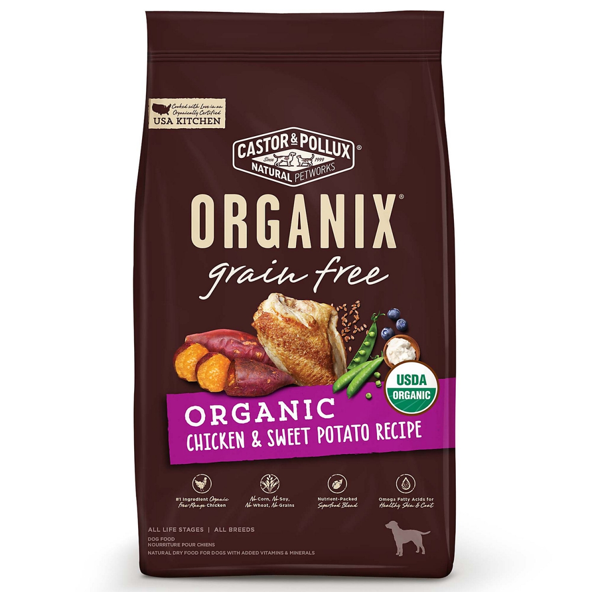 2111102 4 Lb Organix Grain Free Organic Chicken & Sweet Potato Recipe Dry Dog Food