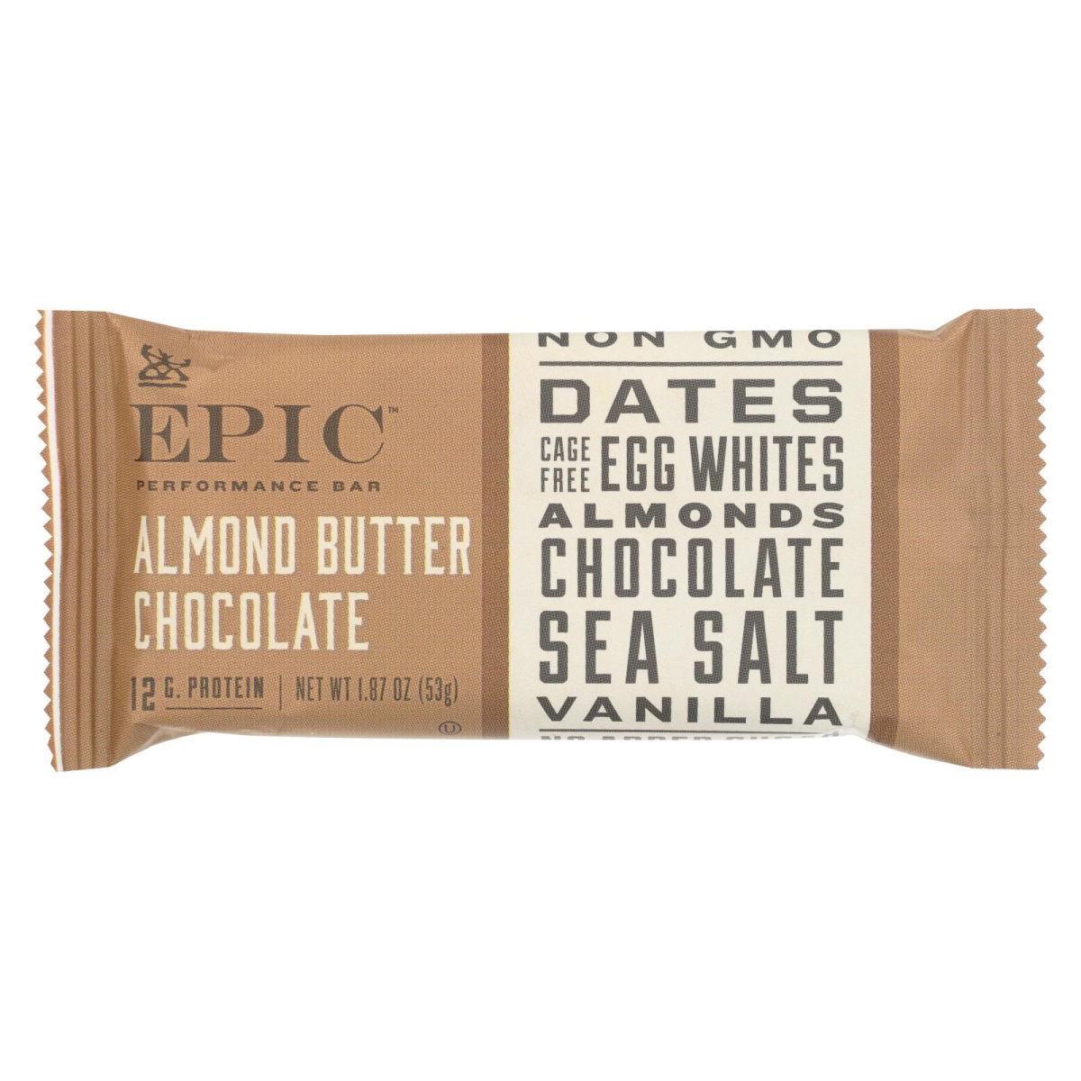 Epic 2275089 1.87 Oz Performance Almond Butter Chocolate Bar, Pack Of 9