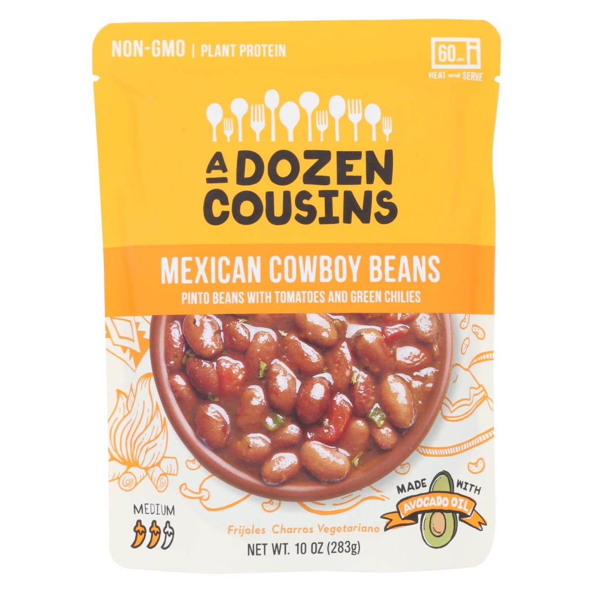 2370625 10 oz Mexican Pinto Ready to Eat Beans - Case of 6