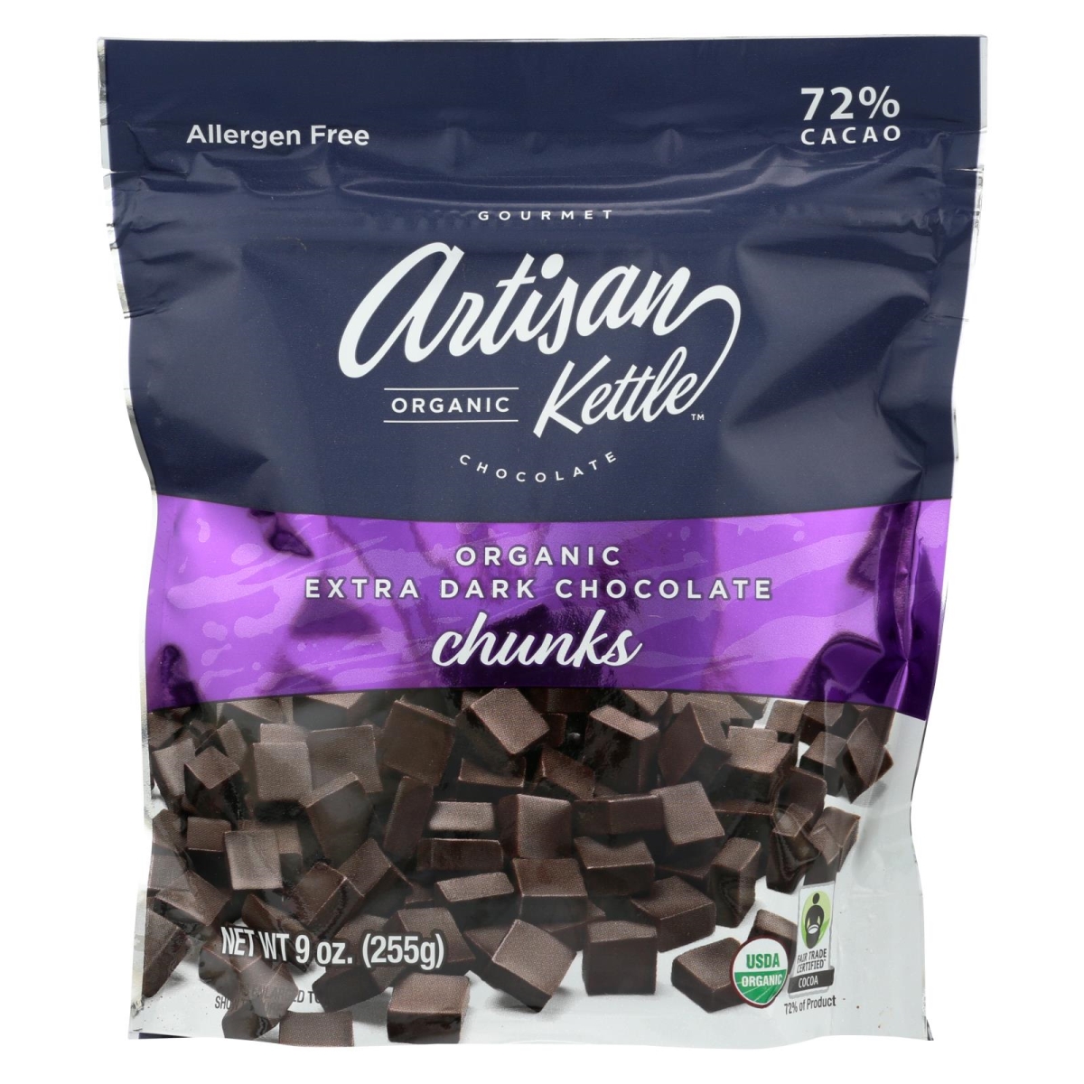 UPC 884983000291 product image for 2329878 9 oz Organic Extra Dark Chocolate Chunks Chips - Case of 6 | upcitemdb.com