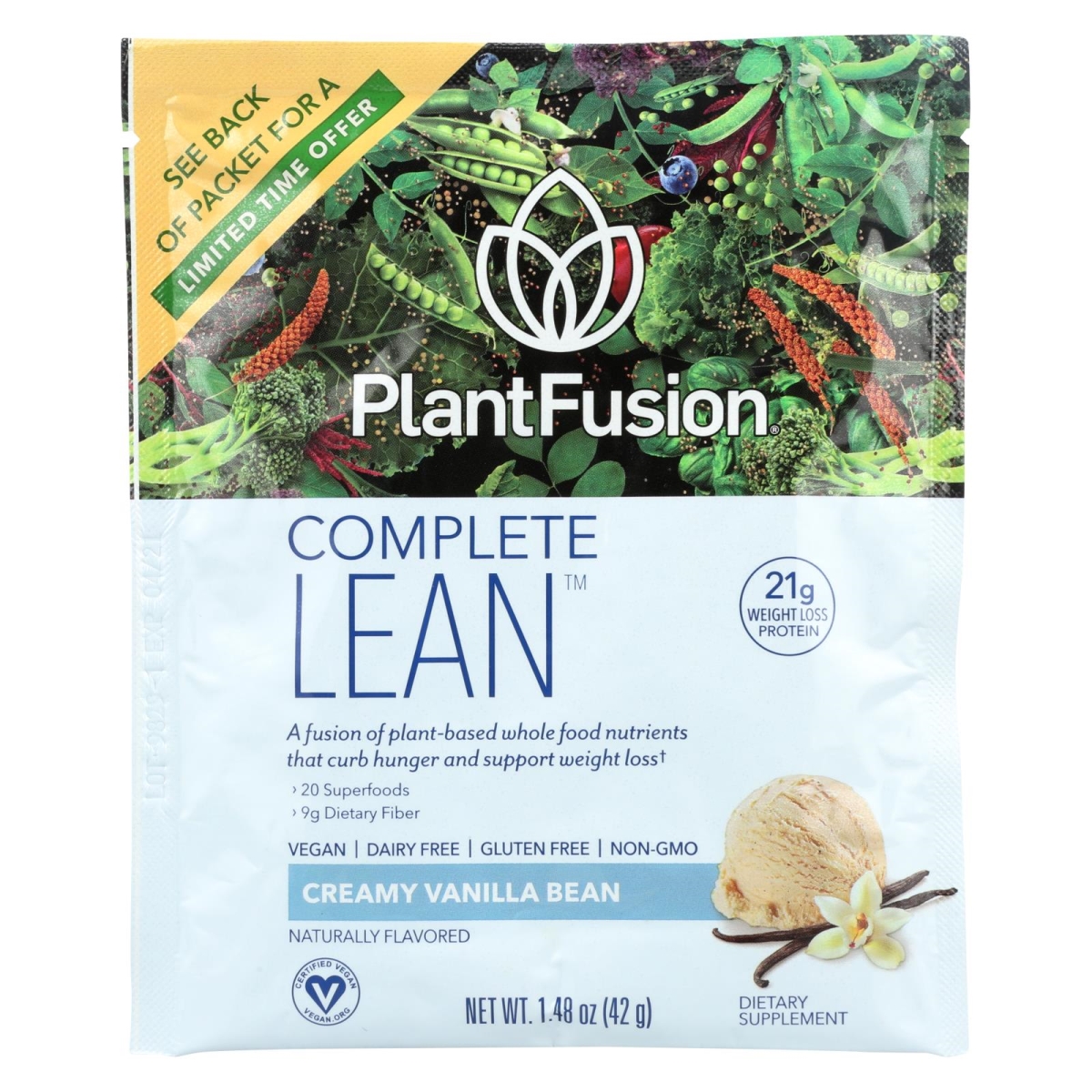 Plantfusion 1962349 42 G Vanilla Complete Lean Protein - Case Of 12