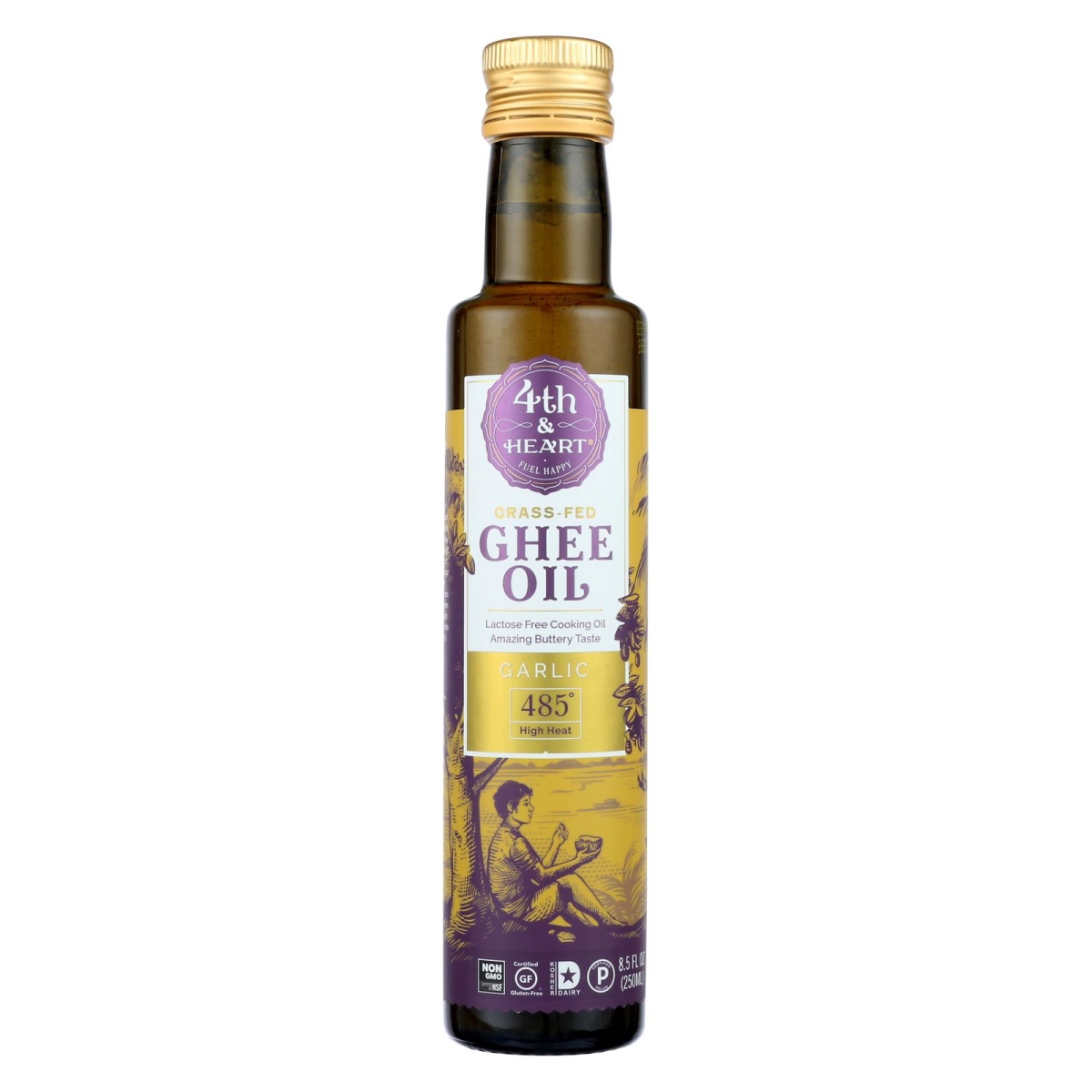 2425502 8.5 Oz Garlic Pourable Ghee Oil, Case Of 6