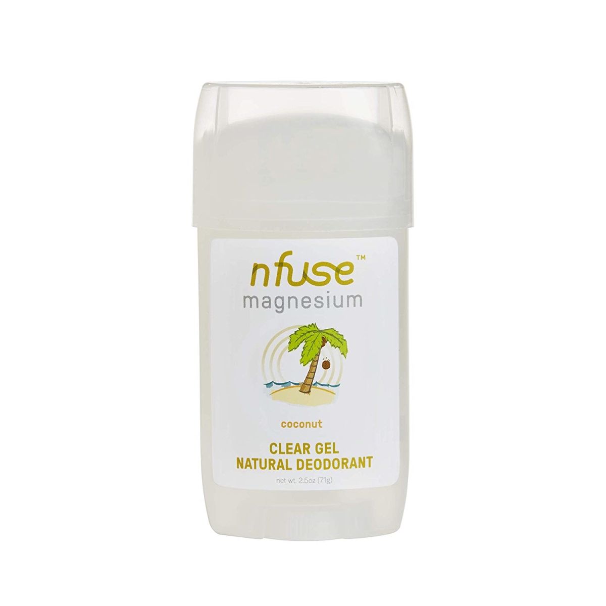 242129 2.5 Oz Magnesium Natural Clear Gel Deodorant, Coconut & Kiwi
