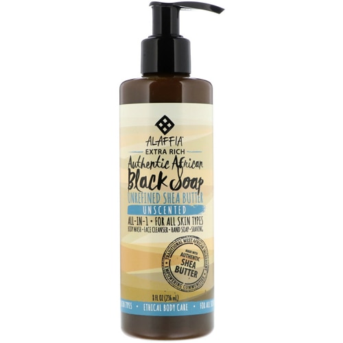 237672 8 Fl Oz Unscented Authentic African Black Liquid Soap