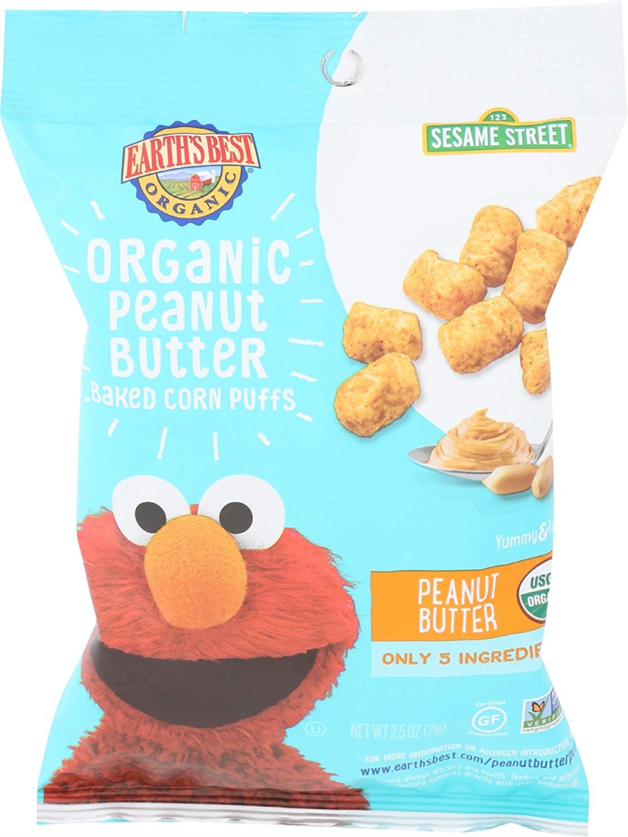 236122 2.5 Oz Organic Peanut Butter Baked Corn Puffs