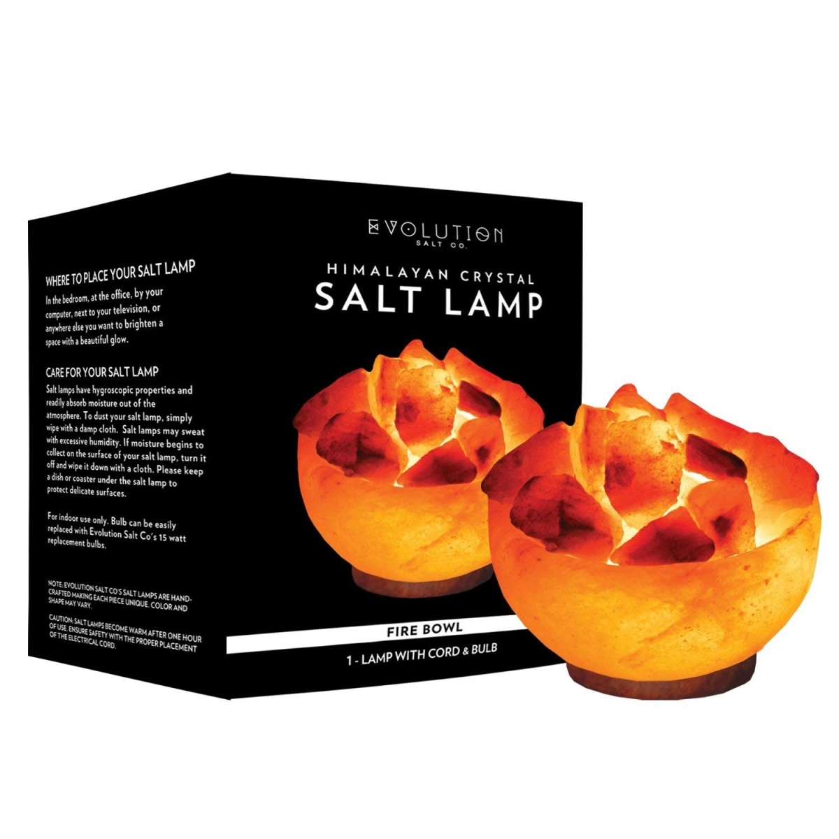 228614 Fire Bowl Salt Lamp - White