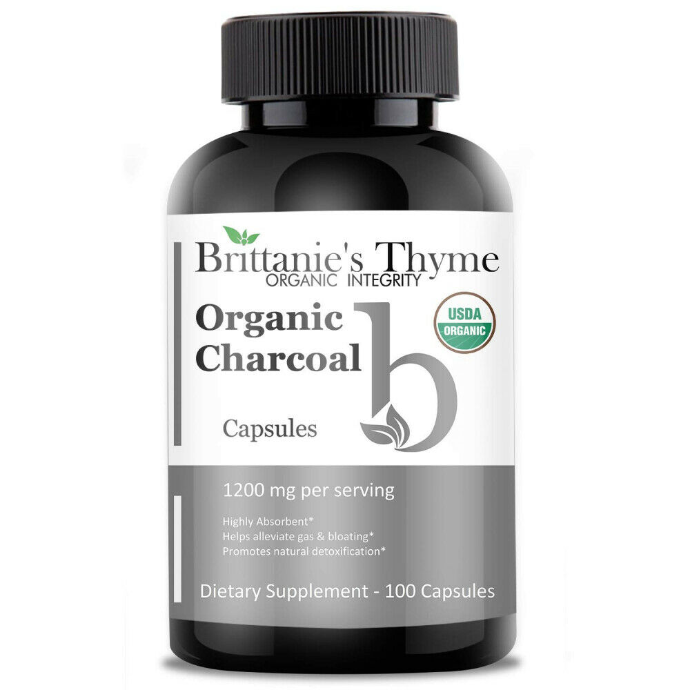 242048 1200 G Certified Organic Activated Charcoal Capsules