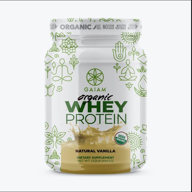 Gaiam 227652 1 Lbs Organic Whey Protein Vanilla Dietary Supplement