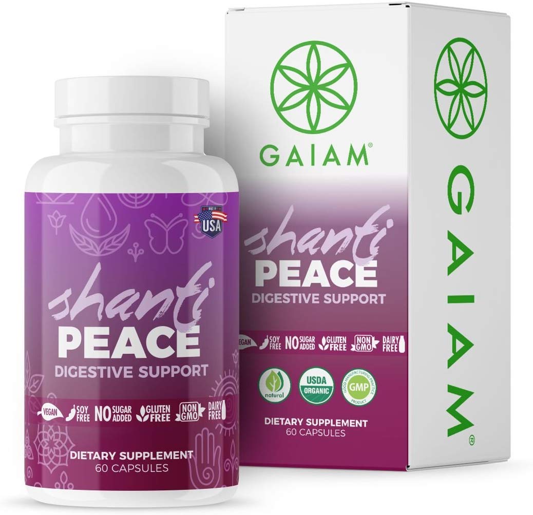 Gaiam 227641 Organic Shanti Peace Digestive Support Dietary Supplements