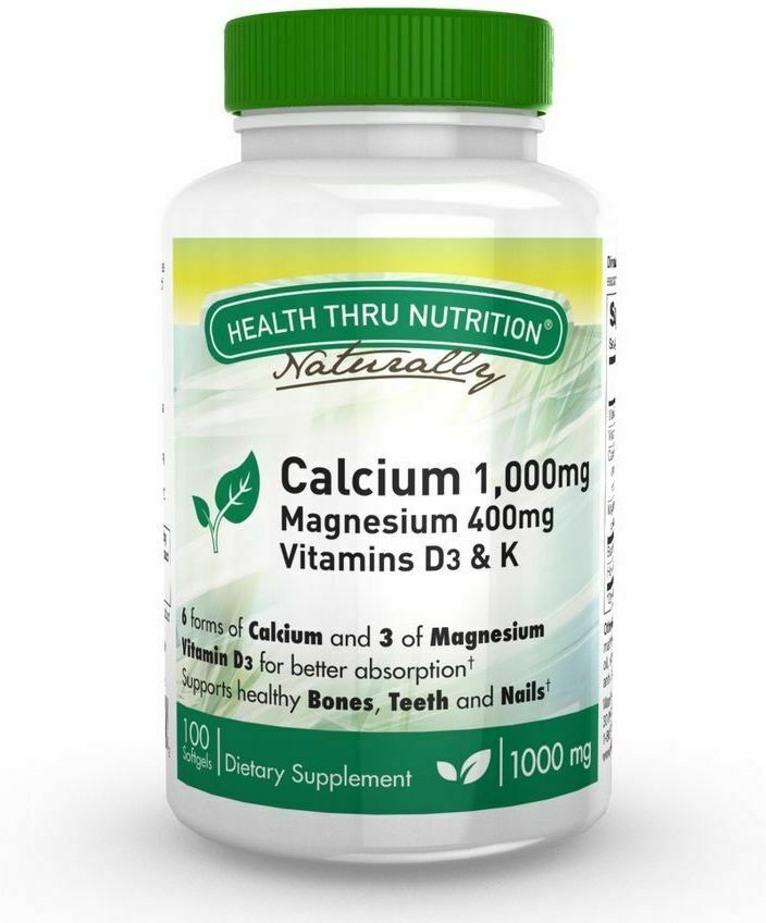 236264 1000 Mg Calcium & 400 Mg Magnesium With Vitamin D3 K Dietary Supplement