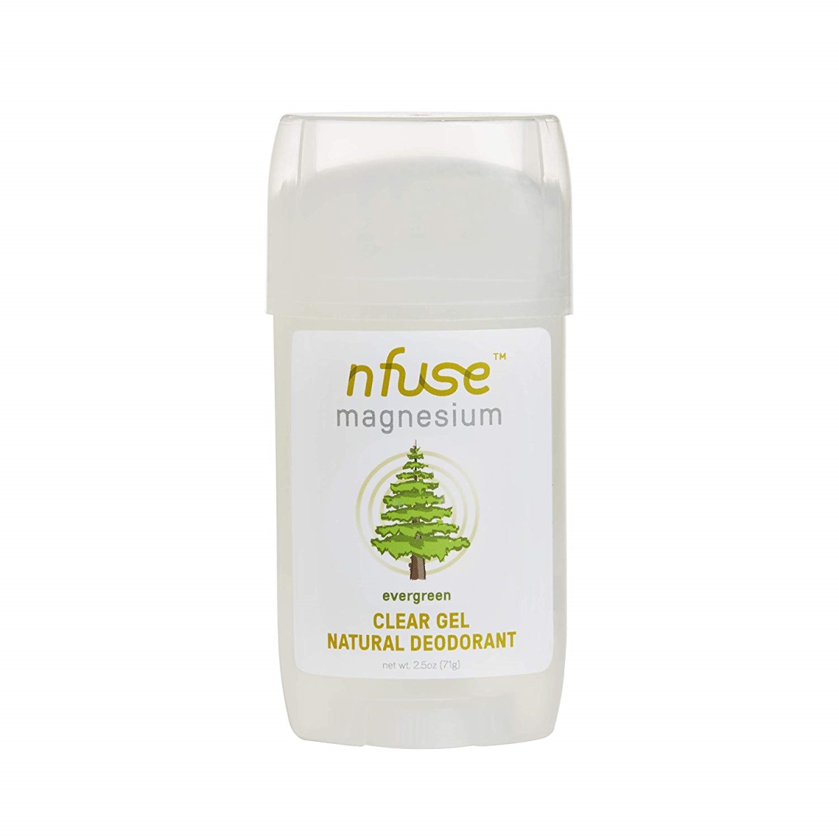 242128 2.5 Oz Magnesium Natural Clear Gel Deodorant, Evergreen