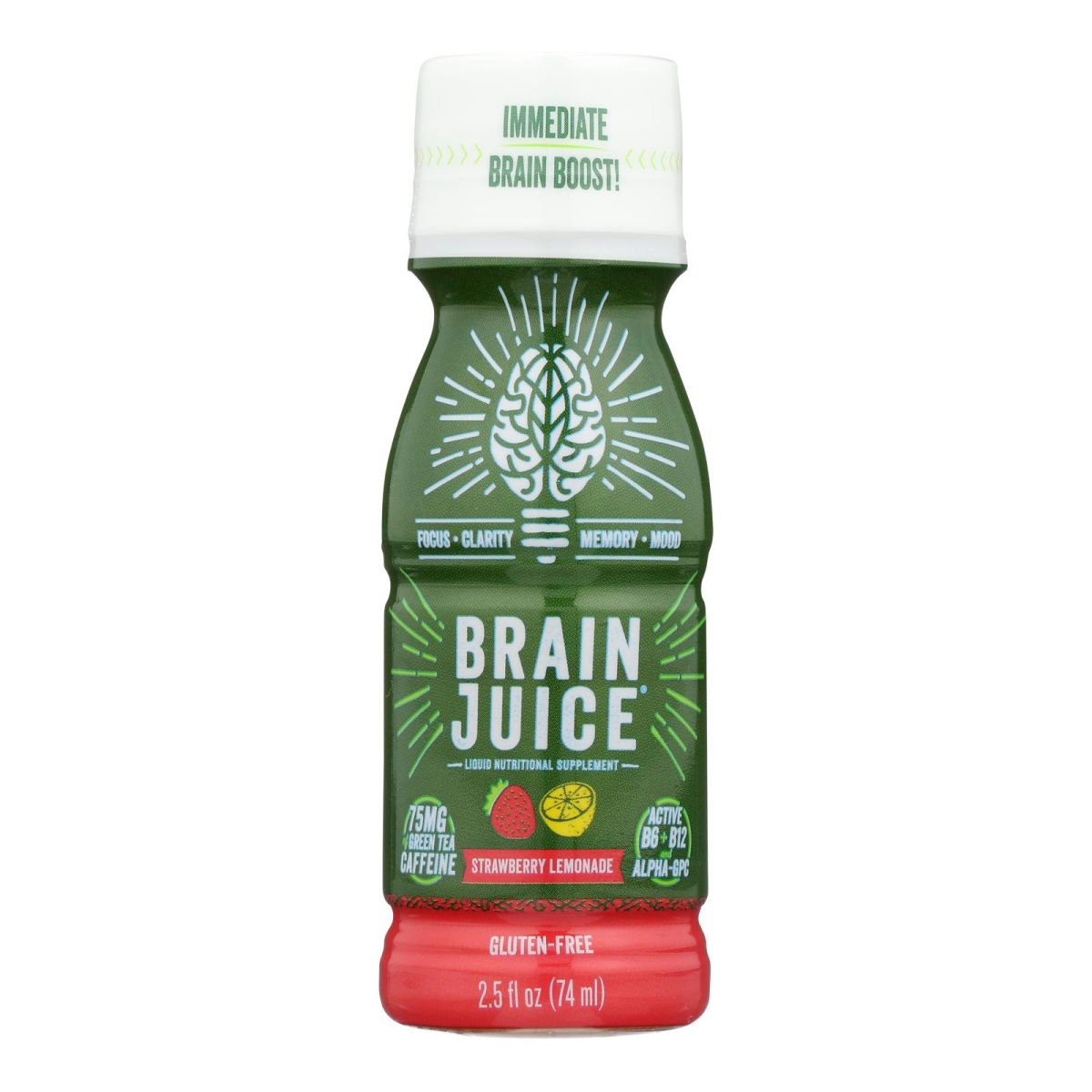 2463198 2.5 Fl Oz Strawberry Lemonade Immediate Brain Boost Nutritional Supplement Liquid, Case Of 12