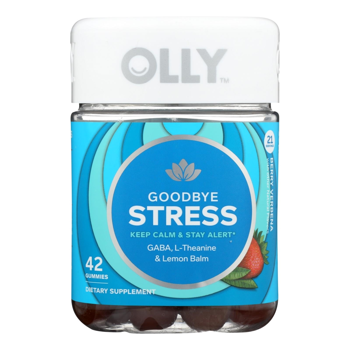2288116 Goodbye Stress Berry Verbena Dietary Supplement Gummies, 42 Count