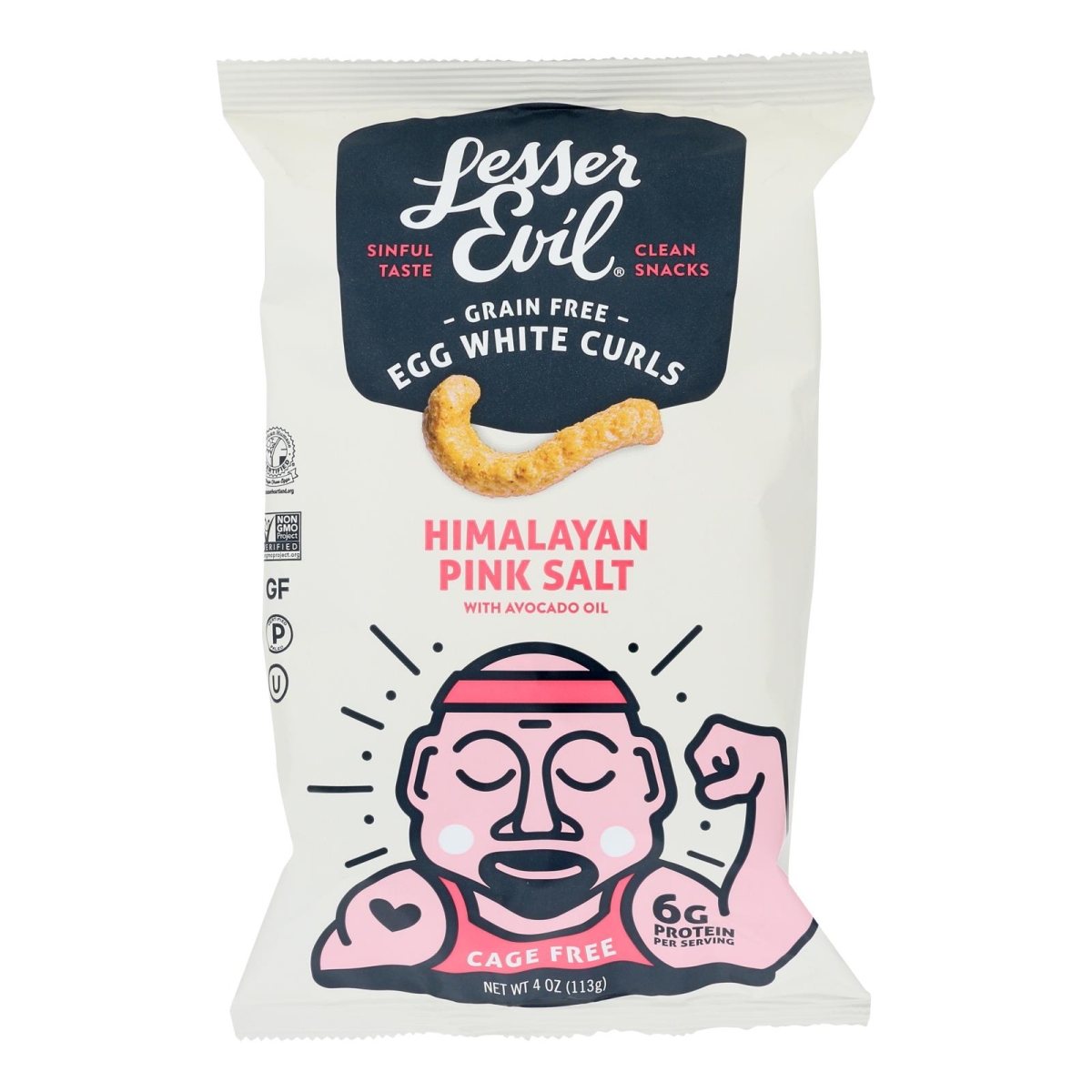 LesserEvil Organic Power Curls  Himalayan Pink Salt  4 oz