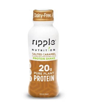 Ripple Foods Pbc 2503480 12 Oz Ready To Drink Salted Caramel Protein Shake, Case Of 4