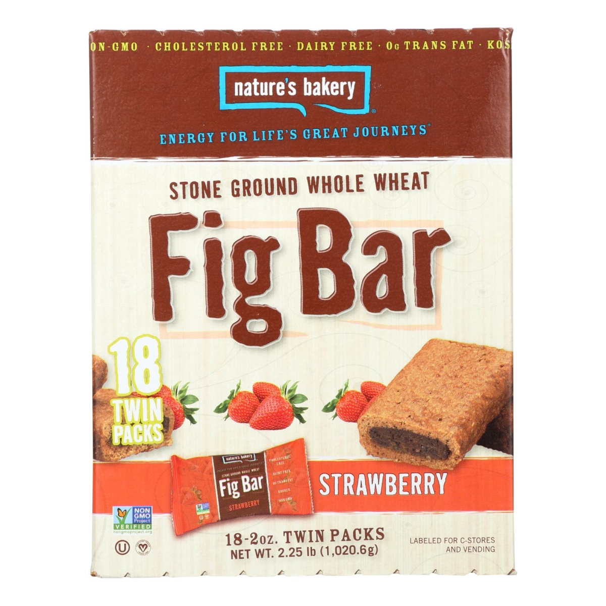 Natures Bakery 1846302 2 Oz Strawberry Fig Bars, 18 Count - Case Of 6