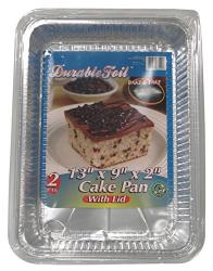 2099885 13 X 9 In. Aluminum Cake Pan With Lid, 2 Count - Case Of 12