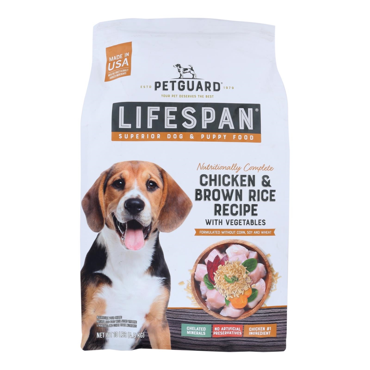 Petguard 2489425 10 Lbs Lifespan Chicken Dog Food