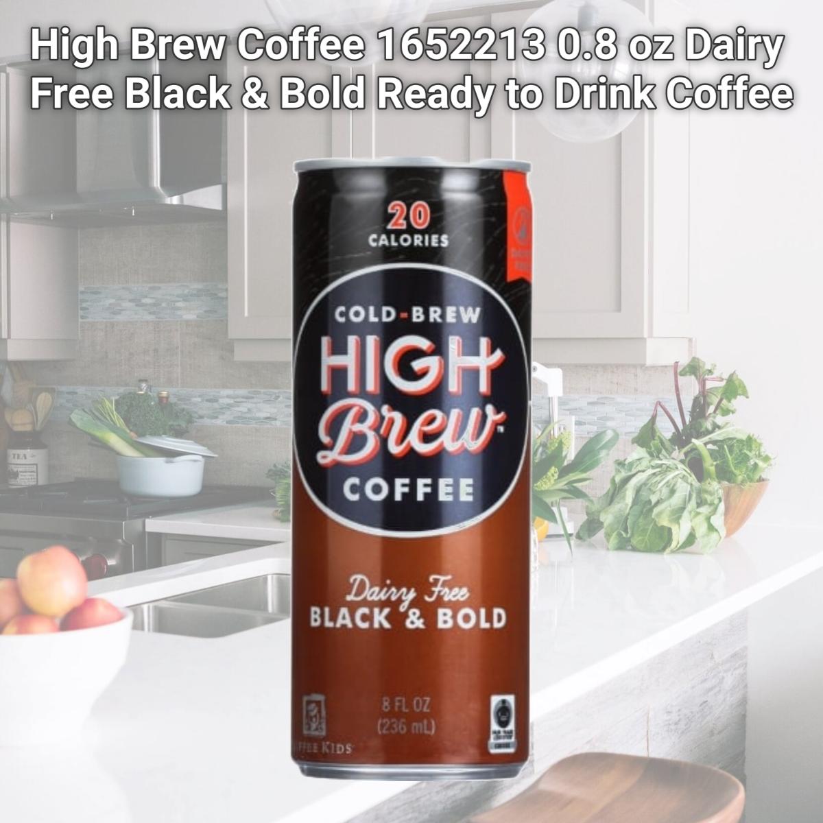 Picture of High Brew Coffee 1652213 0.8 oz Dairy Free Black &amp; Bold Ready to Drink Coffee