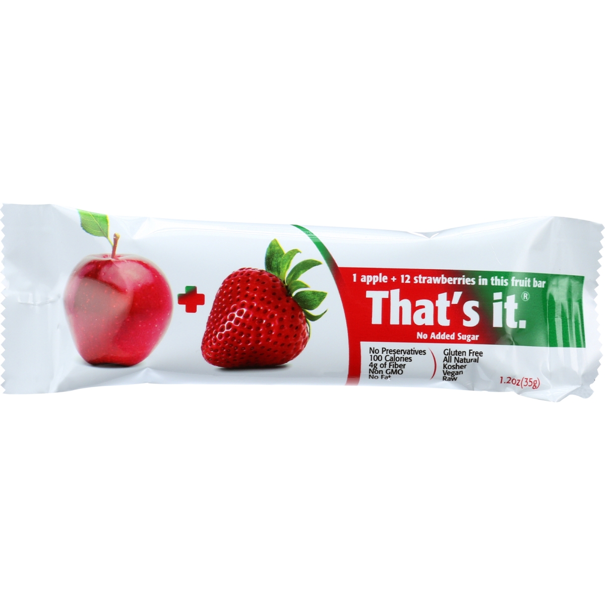 1551282 1.2 Oz Apple & Strawberry Fruit Bar, Case Of 12