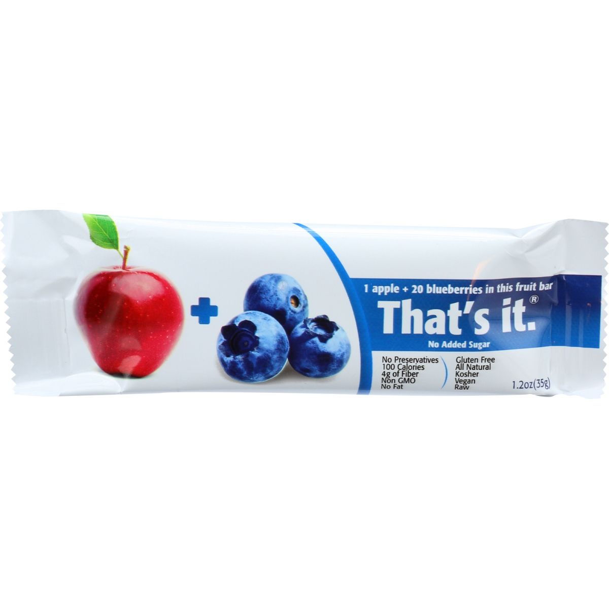 1517580 1.2 Oz Apple & Blueberry Fruit Bar, Case Of 12