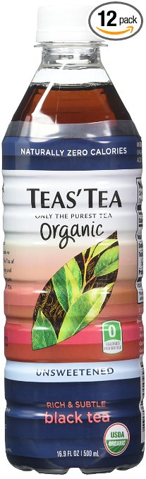 1696749 16.9 Fl Oz Organic Tea Unsweetened - Black, Case Of 12