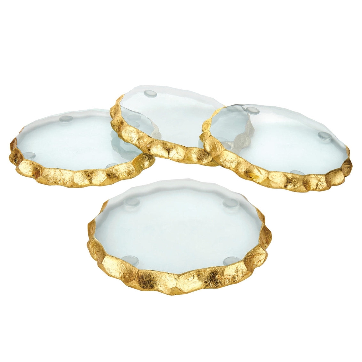 28561 Harper Coaster Glass, Gold