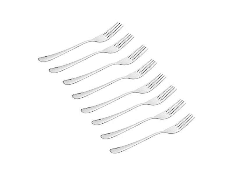 93563 Stainless Steel Salad Fork Set, Silver - Pack of 8