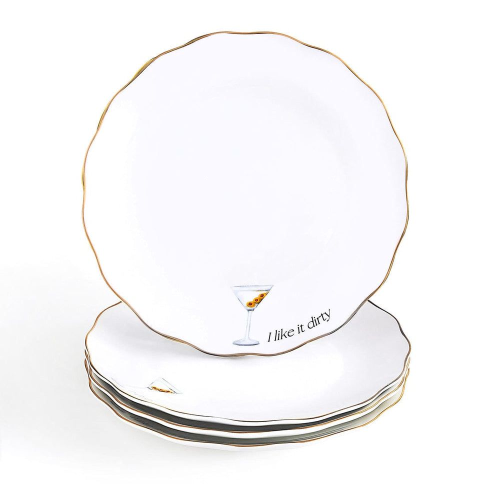 16504 8 in. Extra Dirty Appetizer Plates - Set of 4