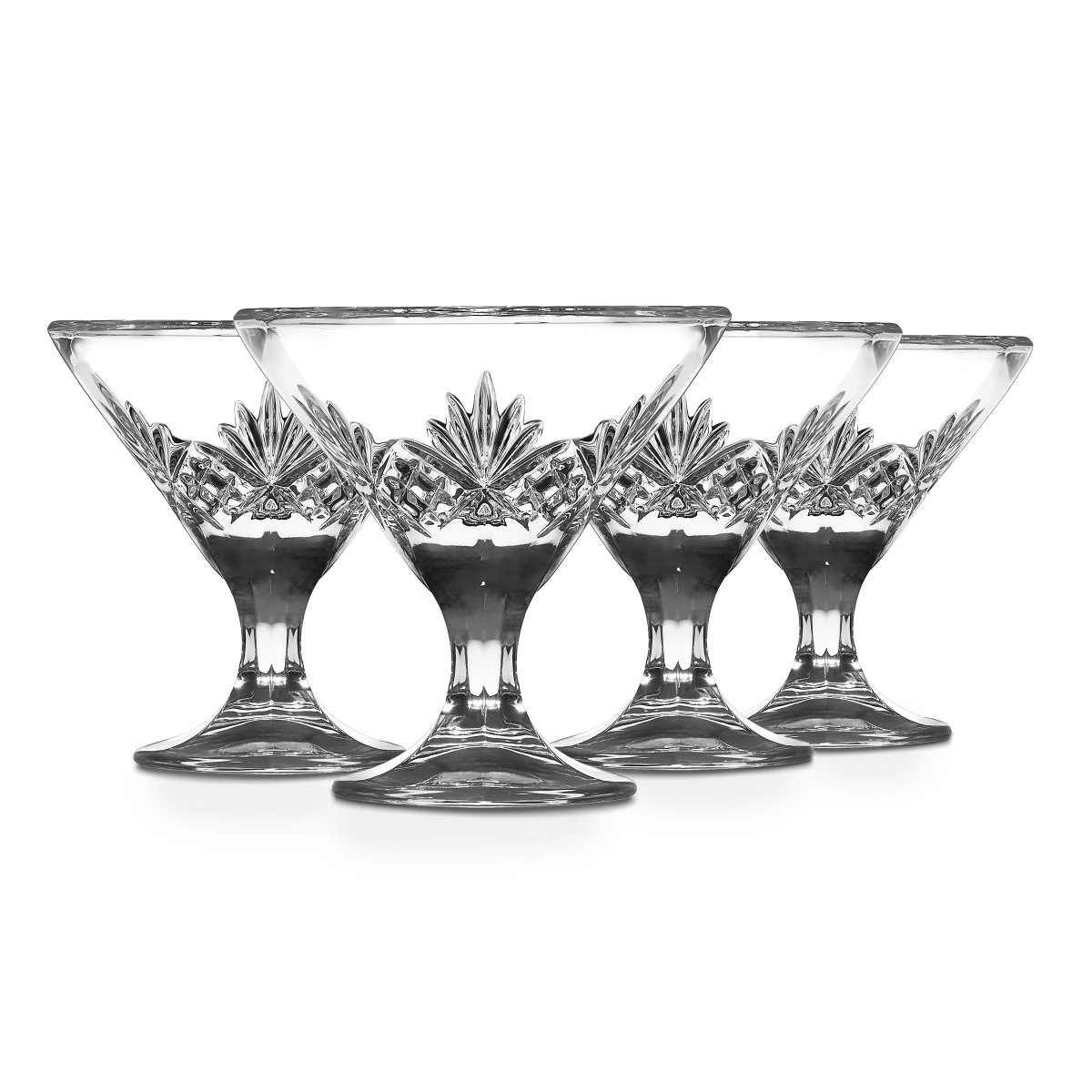 R36-25225 7.5 oz Dublin Crystal Martini Glasses, Clear
