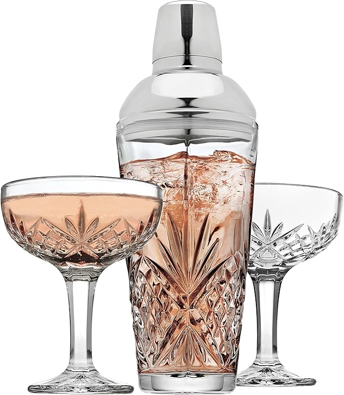 28951 Dublin Coupe Martini Set Glass, Clear - 3 Piece