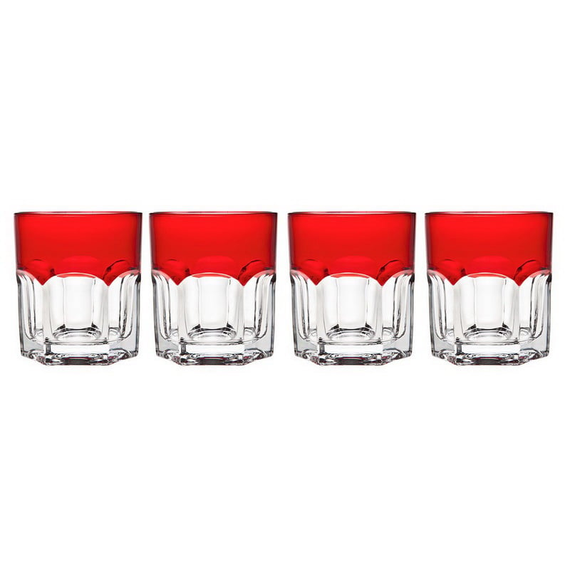 UPC 028199483169 product image for Godinger 48316 9 oz Theo Double Old Fashioned Galss Red - Set of 4 | upcitemdb.com